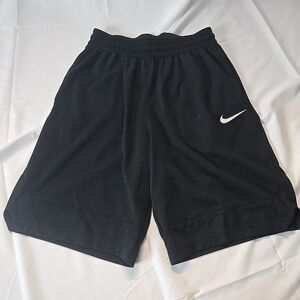 Nike Basketball Shorts Dri Fit Mens M Black Vintage 90s Y2K Swoosh Logo Athletic